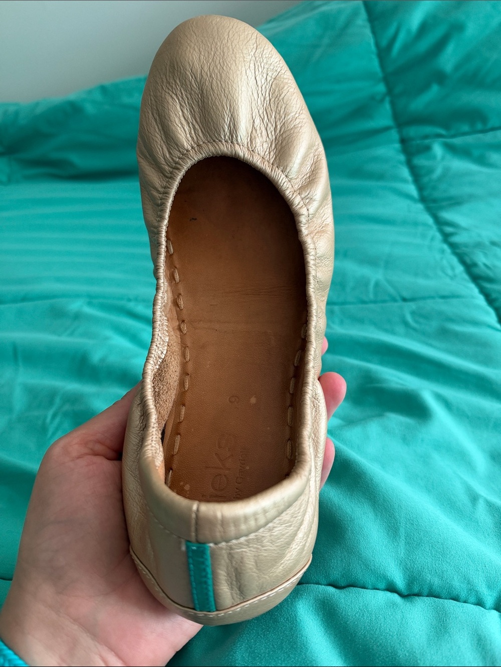 GUC Metallic Champagne Tieks (EXCLUSIVE 2016 Black Friday release), size 9 - Picture 7 of 14
